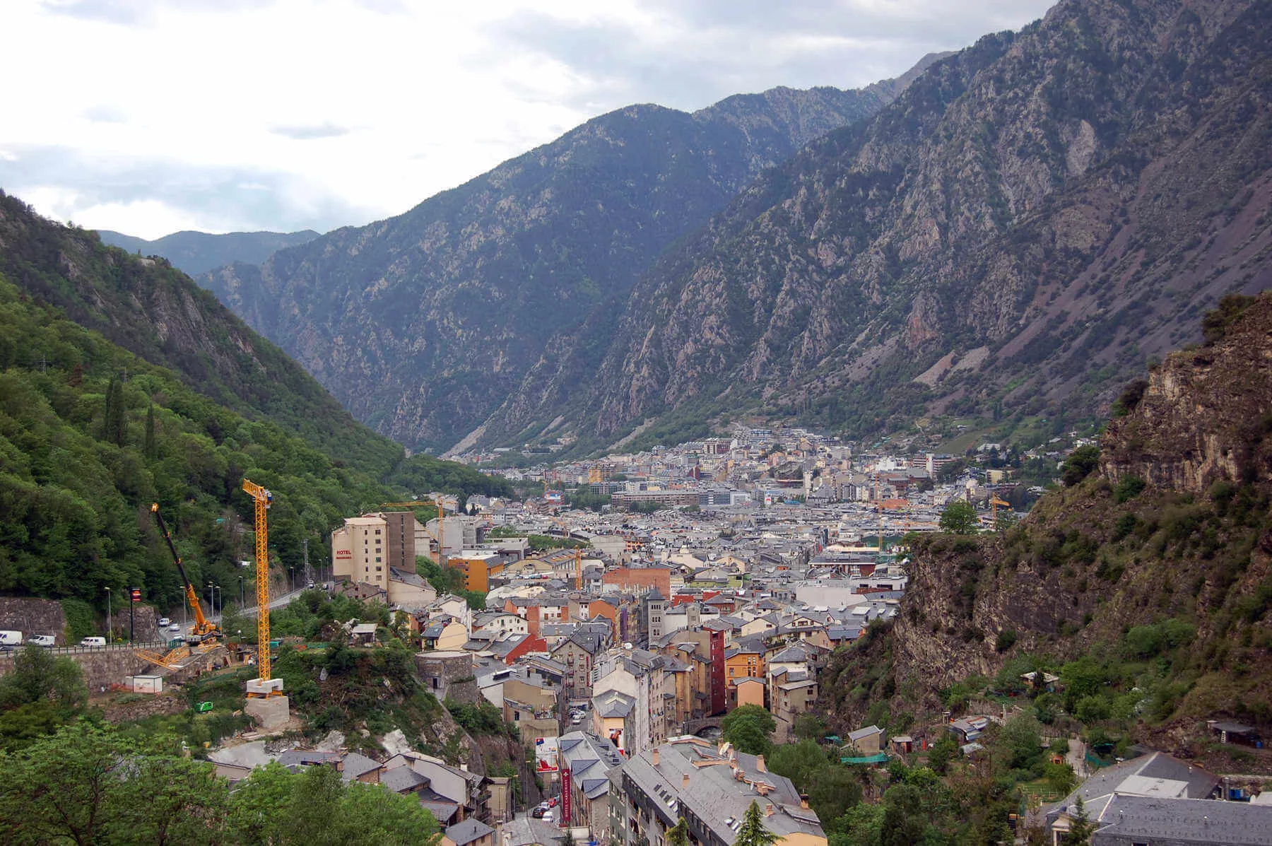Andorra’s capital, Andorra la Vella, sits high in the Pyrenees