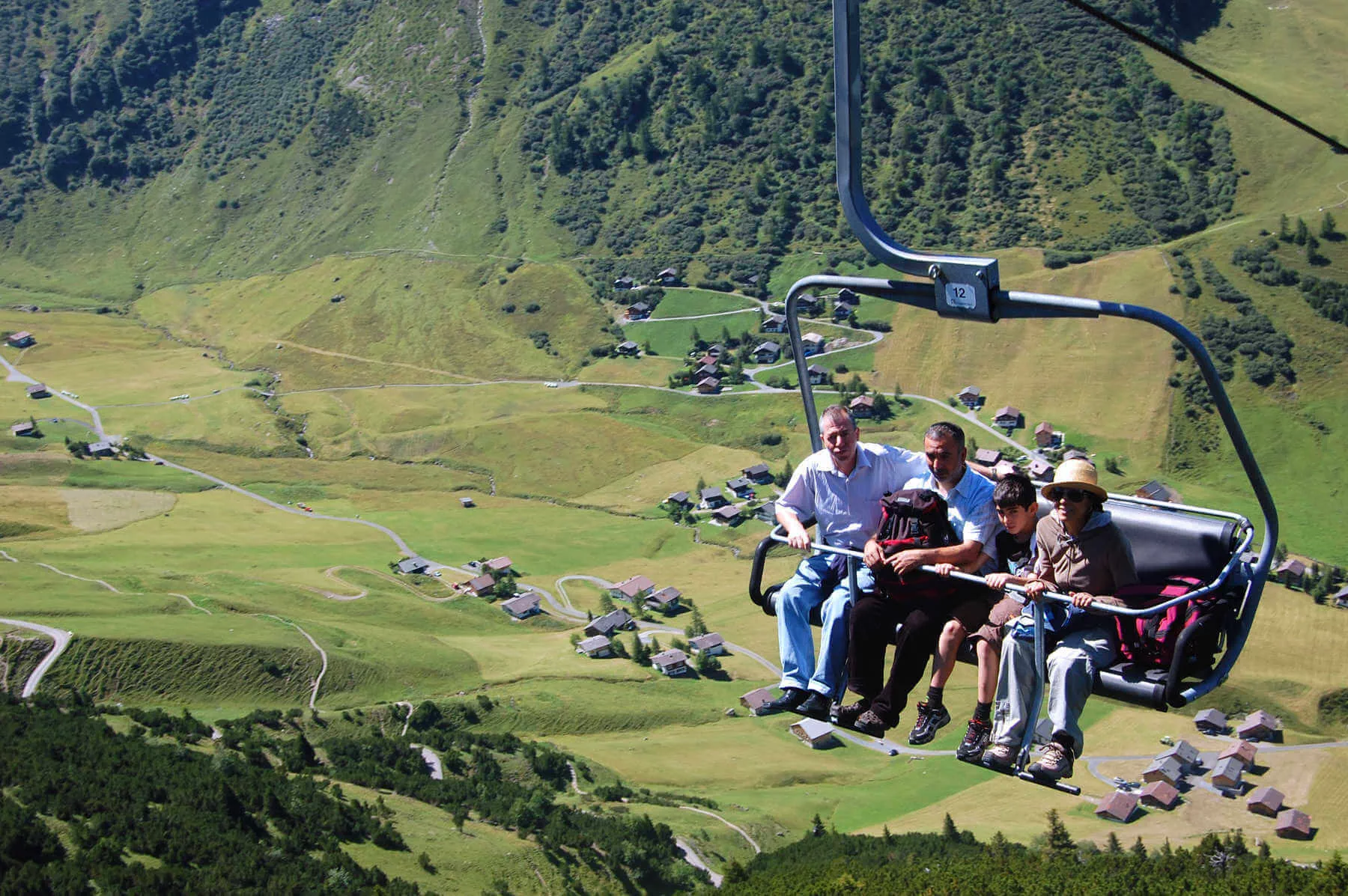 From the top of a ski lift you can hike the ridge which marks the border of Austria and Liechtenstein