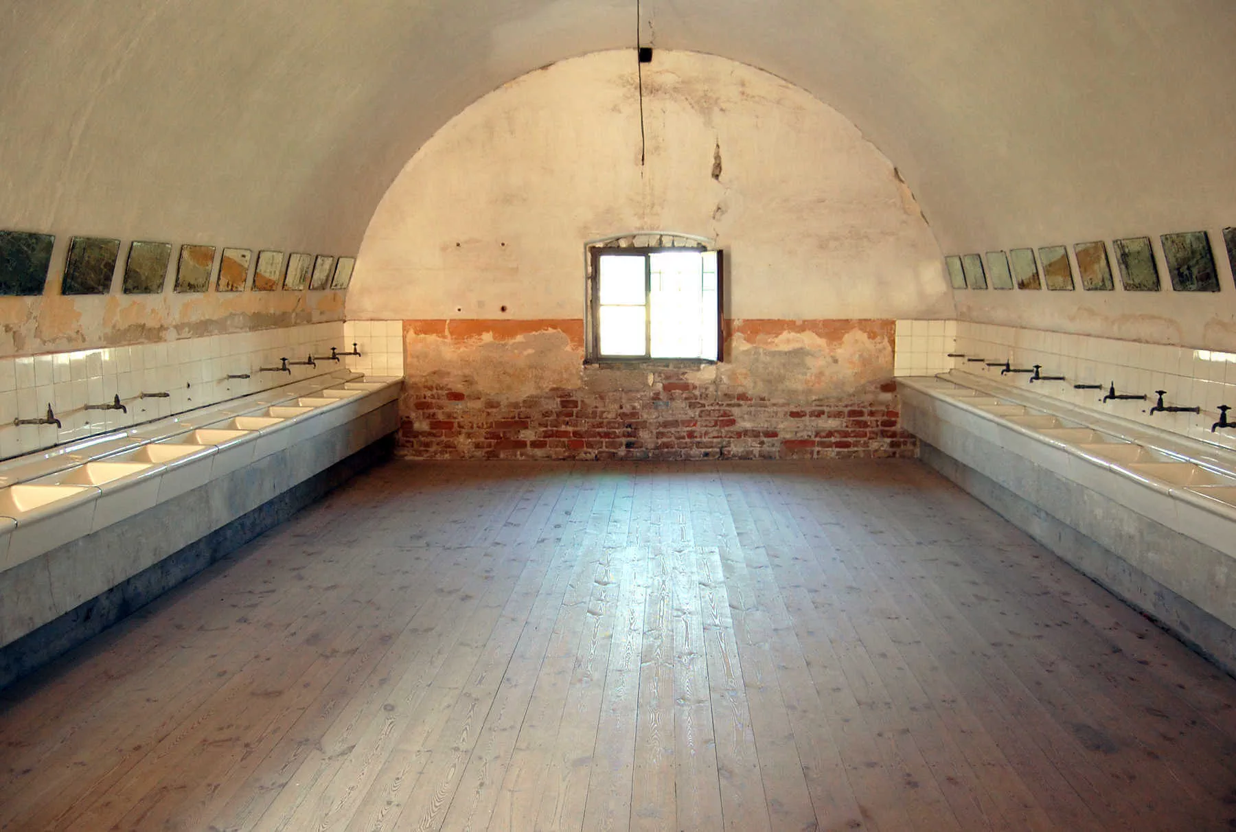 The washroom at Terezín Concentration Camp was built to fool Red Cross inspectors — no pipes were installed to bring in water