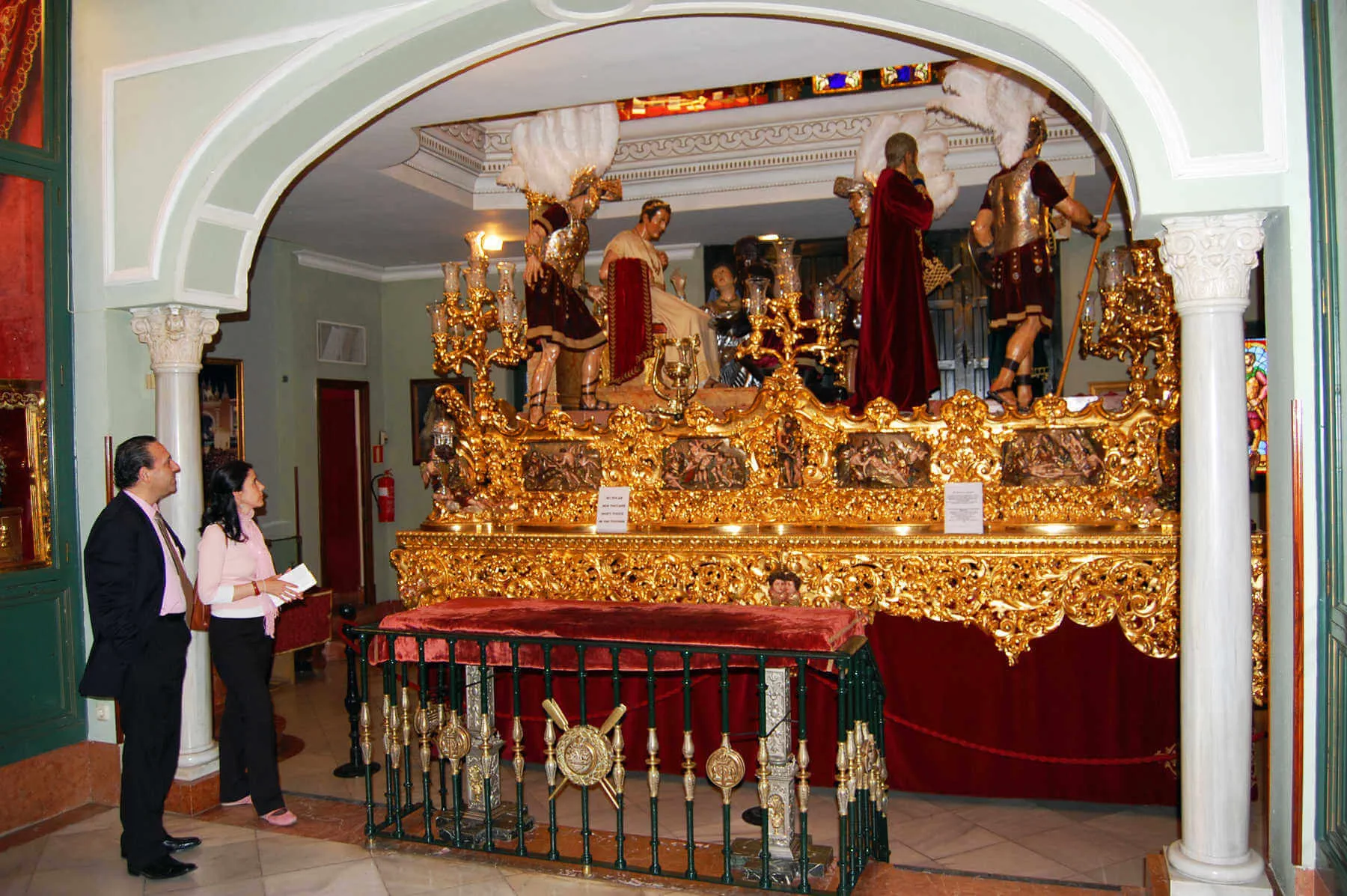 Every Good Friday, this three-ton float, depicting the Sentencing of Christ, is carried through the streets of Sevilla by teams of 48 men. For the rest of the year, it resides here at the Basílica de la Macarena