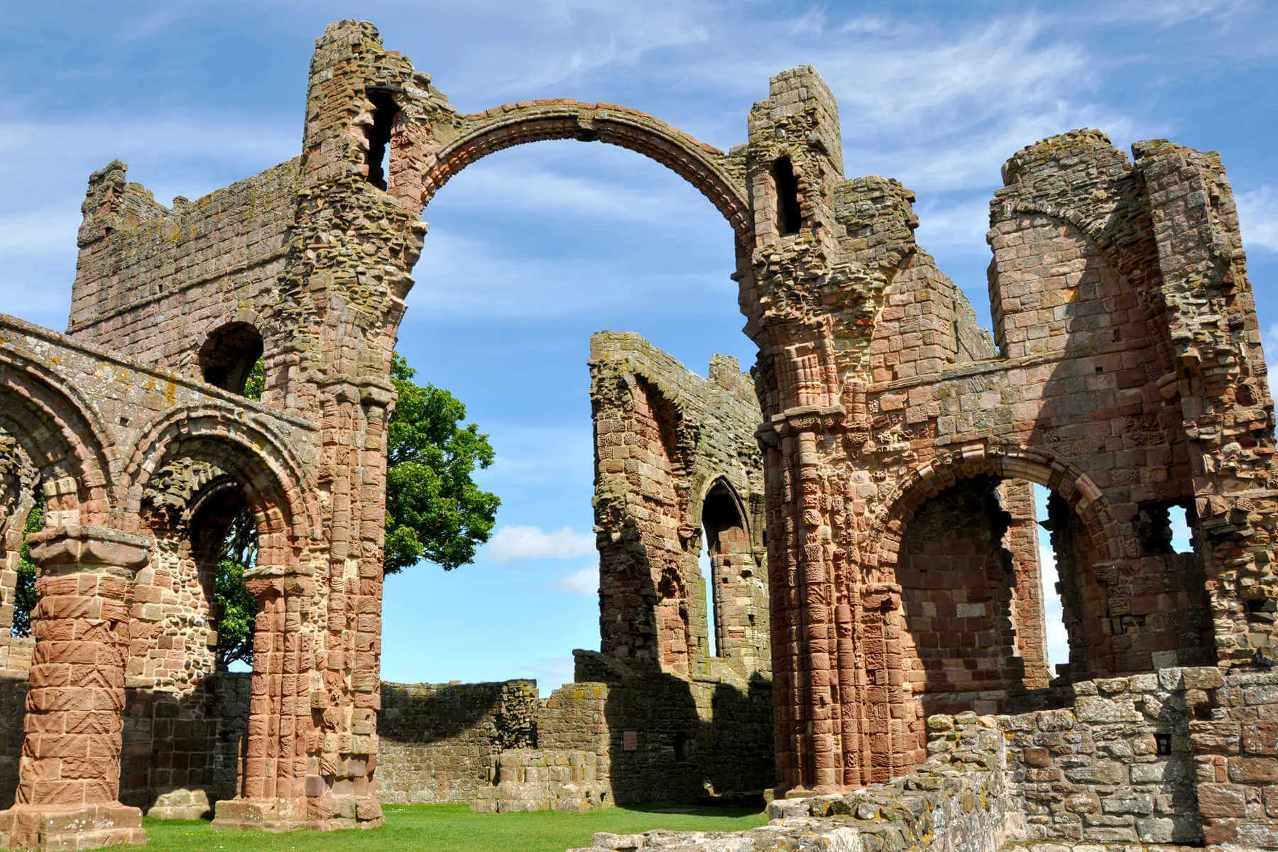 Lindisfarne Priory on Holy Island is wrapped in several layers of history