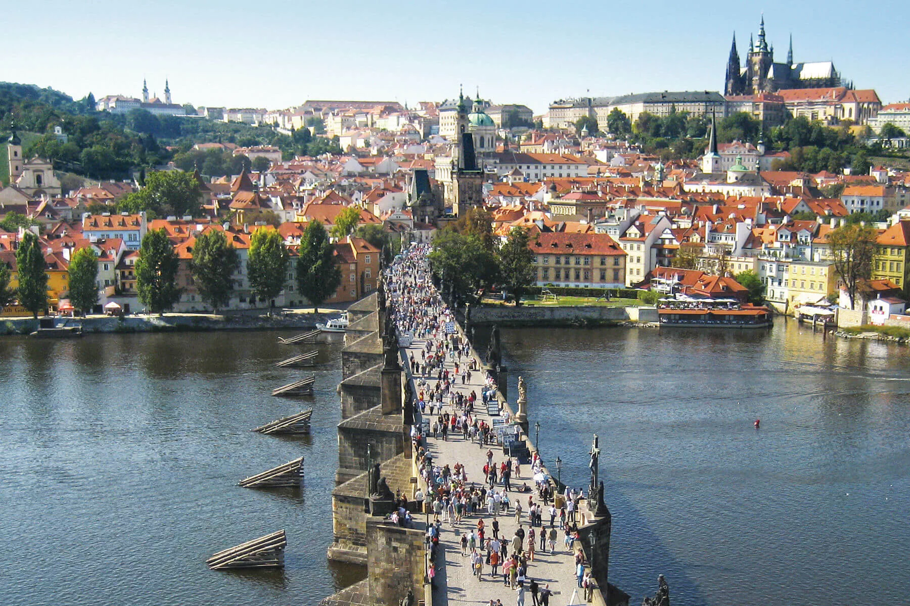 One of my favorite places for a stroll, the Charles Bridge in Prague is a celebration of color and life