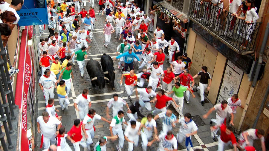 The Running of the Bulls—and the people—in Pamplona’s Festival of San Fermín