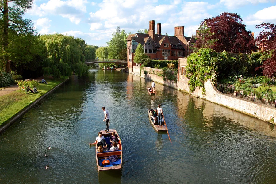 One of the best ways to see the University of Cambridge is by punting on the River Cam