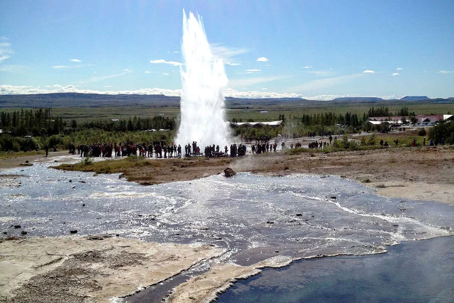 Dramatic scenery — like the geothermal field that's home to Geysir, on the Golden Circle route — is easy to see even on a short visit